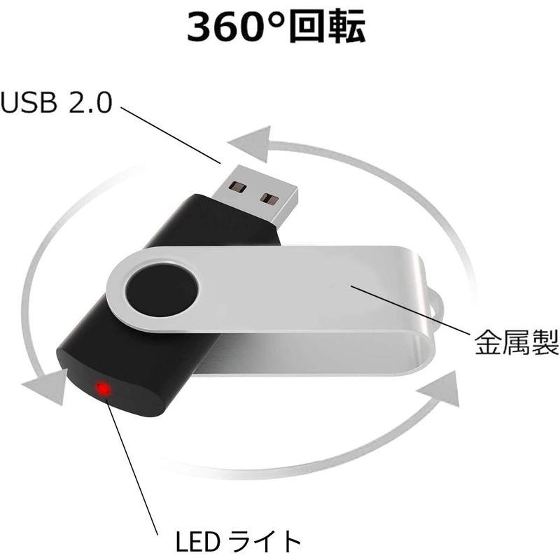 USBメモリ 8GB 10個セット EASTBULL フラッシュドライブ USB2.0usbメモリー フラッシュメモリー 360°ギャップレ｜yammy-yammy｜02