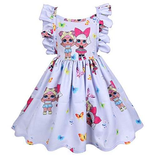 春夏新色 Achruor Lol サプライズ ドール ガールズ ワンピース 子供ドレス プリント 女の子 可愛い プリンセス 袖なし ベビ アウトレット送料無料 Rs2 Co Uk