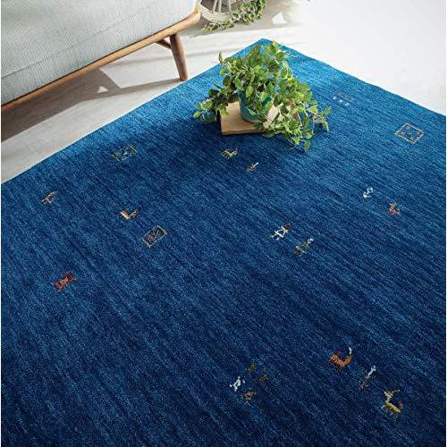 送料無料 ギャッベ ギャベ 絨毯 ラグ カーペット おしゃれ ウール ノノカ 130x190cm ブルー 正規品 Blog Lonolife Com