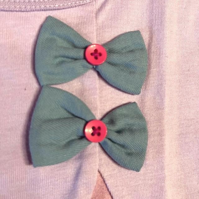 30%OFF】メール便/子供服/キッズ/女子/女の子/半袖/リボン付き切替 