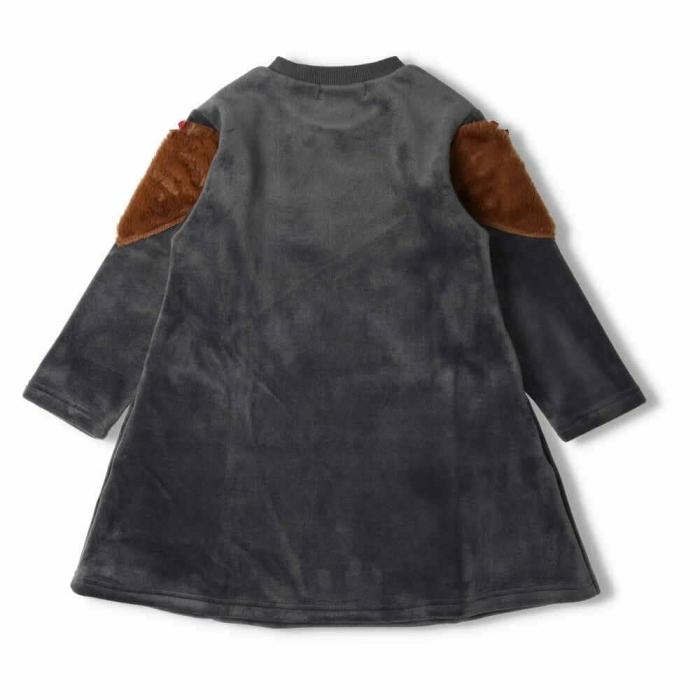 30%OFF】メール便NG/子供服/キッズ/女子/ワンピース/ハートボアベロア  