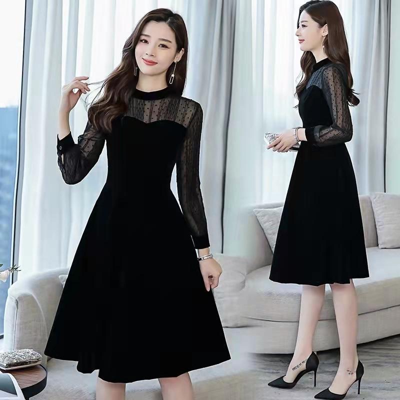 パーティードレス 結婚式 二次会 代黒 パーティードレス結婚式 代30代 プチプラ 袖あり かわいいドレスワンピース 安い Ssfffd ヤナストア 通販 Yahoo ショッピング