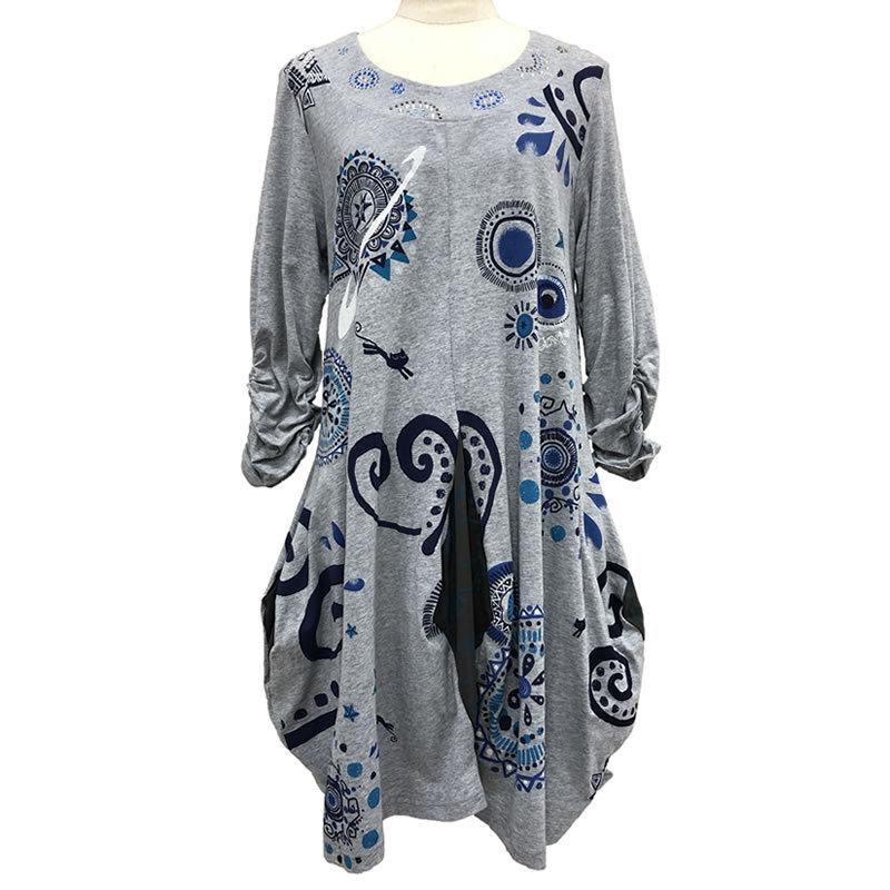 チュニック マジックワンピース バルーン ラインストーン カジュアル 婦人服 ミセス インポートテイスト サンクプラス 40代 50代 60代 Aw04 18 新しい季節