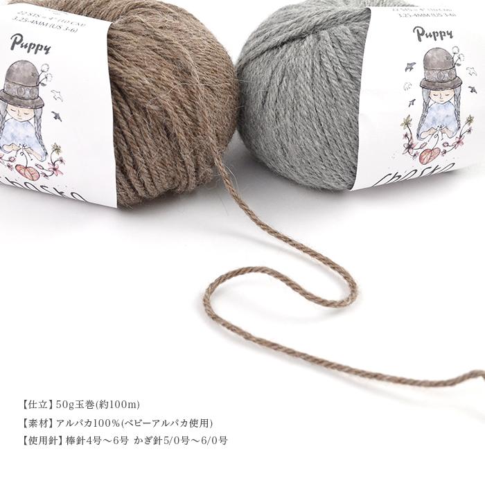 編み物 キット 毛糸 Puppy(パピー) チャスカで編む丸ヨークセーターキットの画像