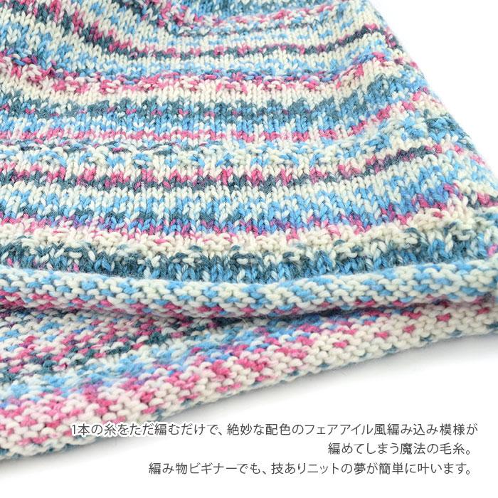 編み物 キット 毛糸 / Puppy(パピー) ルレットで編むシンプルセーターのキットの画像