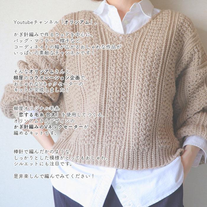 YANAGIYARN（ヤナギヤーン） セーター キット 毛糸 編み図 / 柳屋