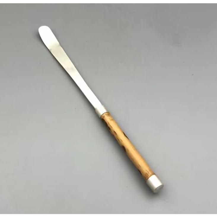 純銀 15グラム 茶杓 湘妃竹 斑竹 茶道具 竹製 竹工芸 : 柳葉堂-包丁柄 