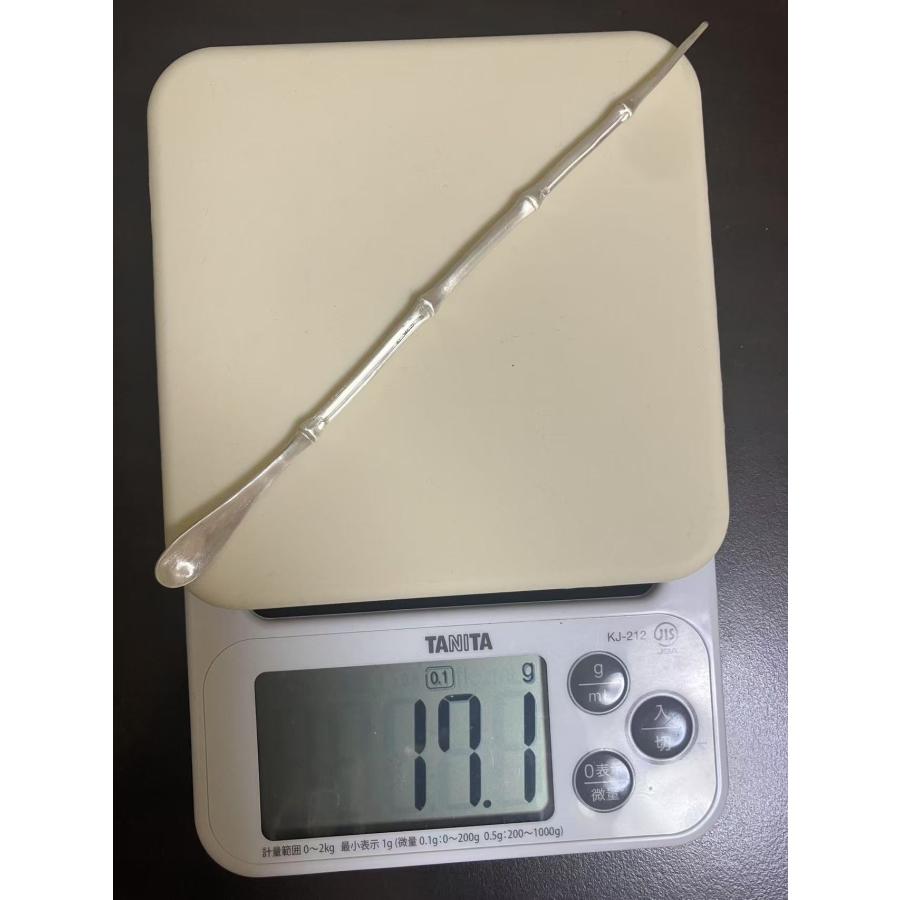 純銀 17.1グラム 茶匙 茶針 茶杓 茶道具 竹型 : 柳葉堂-包丁柄専門