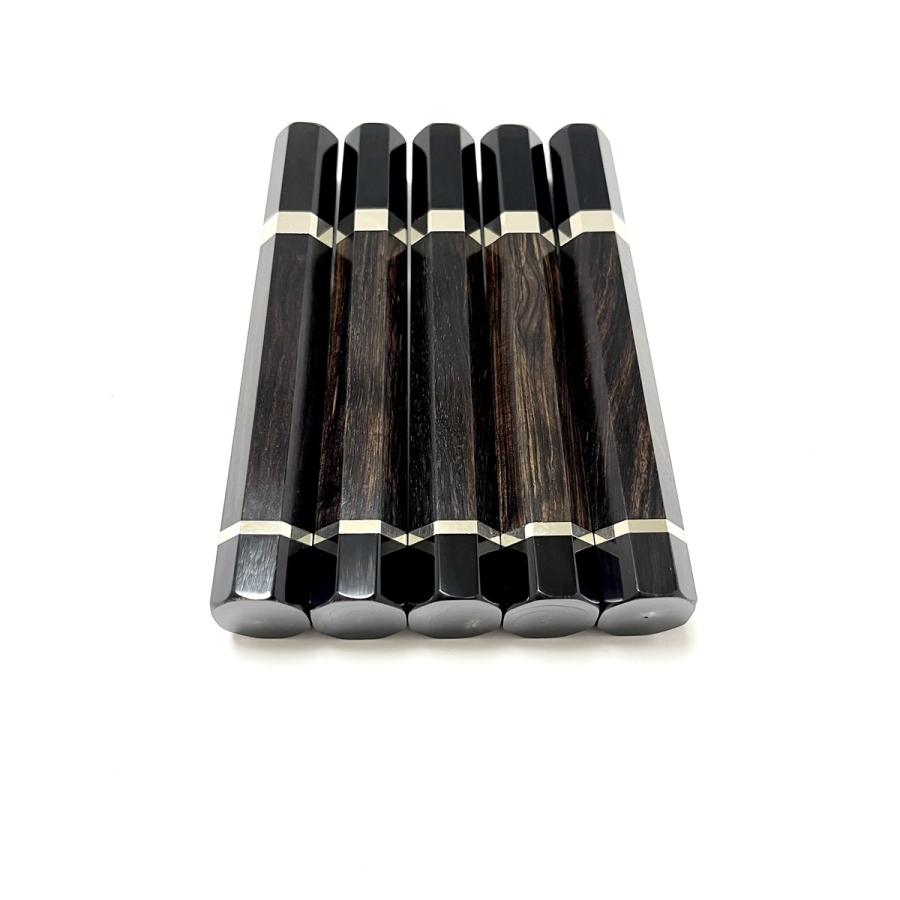 割引セール 三段銀巻 白水牛角 柳刃360 黒檀 柳刃尺二 手作り 包丁柄