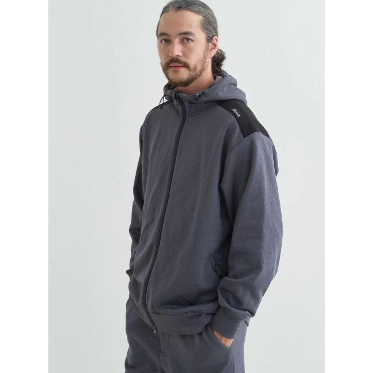 ヤコNANGA×FRAGMENT POLARTEC ALL IN Nanga Men's Polartec Fleece Zip Jacket in Black Nanga