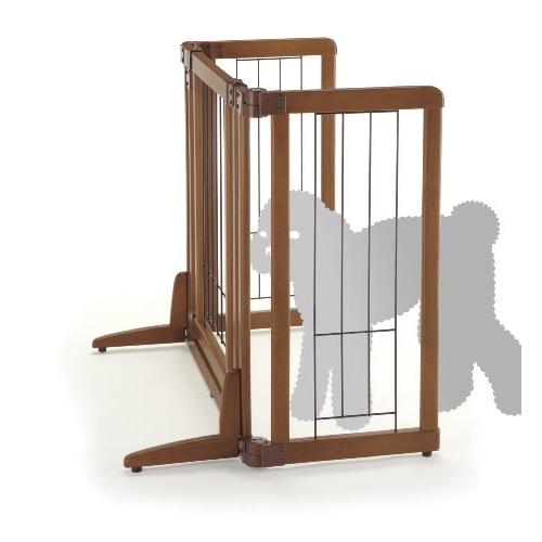リッチェル ペット用 木製おくだけドア付ゲート S ブラウン S サイズ ブラウン