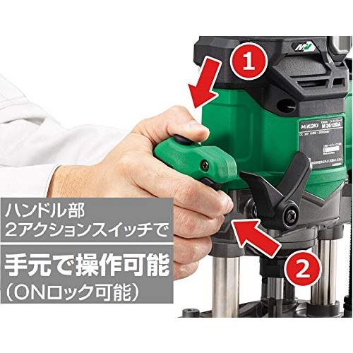 HiKOKI(ハイコーキ) 36V コードレス ルーター トリマ 軸径6mm 8mm 12mm 取り付け可能 蓄電池・充電器・システムケース4、 充電器 蓄電池 8mm システムケース4 ケース別売り