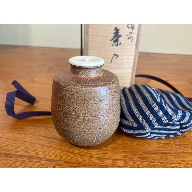 46】△明治時代 備前焼 古木で休む農夫像 希少 珍品△ _10542 備前焼大