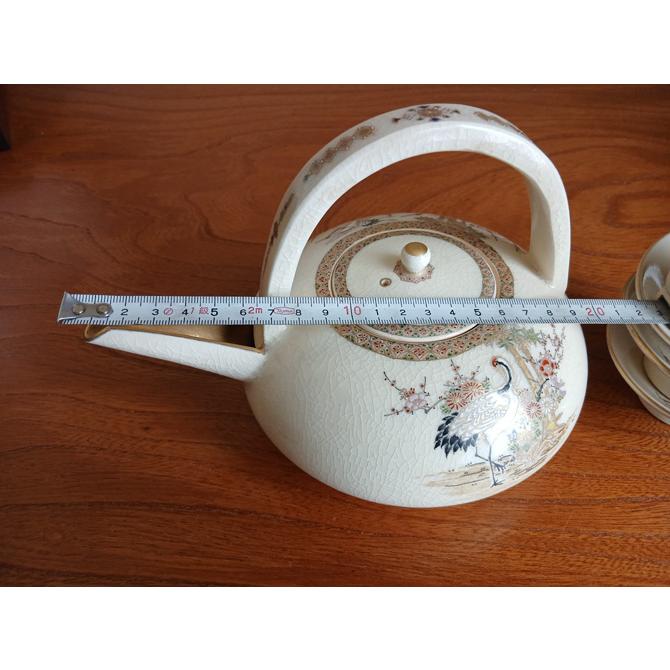 酒器揃　薩摩焼　白薩摩　　苗代川　染浦十郎　_12