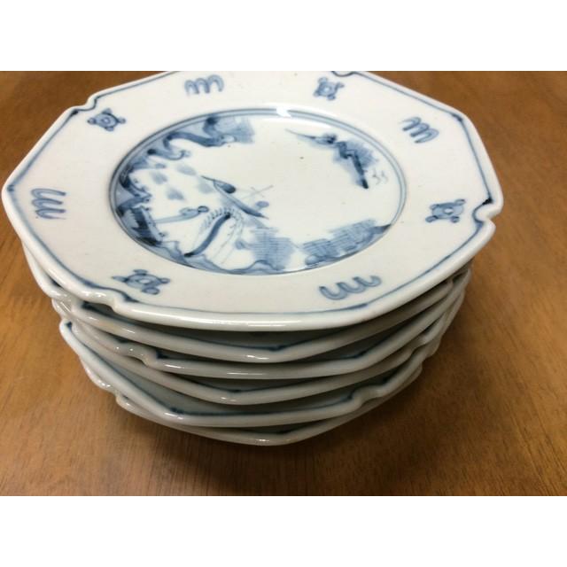 伊万里焼　染付皿揃　三宅文三（化粧箱）