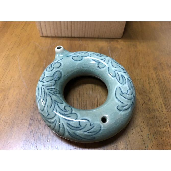 高麗 水滴 青磁象嵌 環水滴 梨花窯 書道 新着