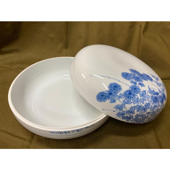 茶道具 喰籠 平戸焼白磁染付喰籠（菓子器） 十三代横石嘉助 : 陶磁や