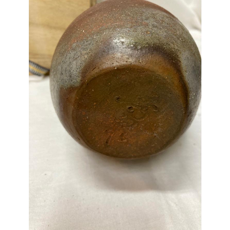 伊勢崎満　備前　耳付花入　備前焼　花瓶 伊勢崎満 備前 耳付花入 備前焼 花瓶 伊勢崎満 備前耳付花入