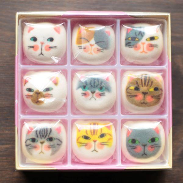 マシュマロ 猫好き マシュネコ9個入り 和風マシュマロ ネコ 猫 ねこ 和菓子 猫好き白あん 谷中堂 かわいい |  | 02