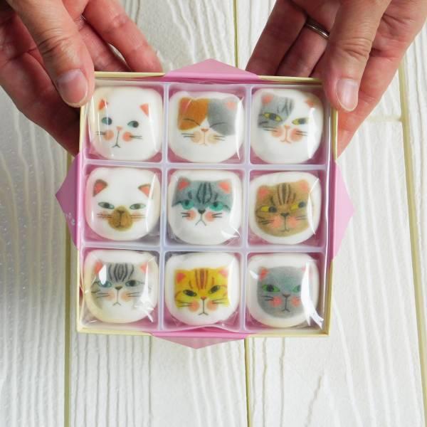 マシュマロ 猫好き マシュネコ9個入り 和風マシュマロ ネコ 猫 ねこ 和菓子 猫好き白あん 谷中堂 かわいい |  | 03