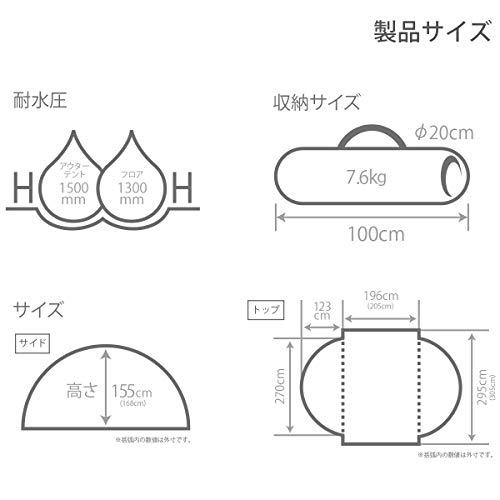 匿名配送 DOD(ディーオーディー) わがやのシェード みんなで入れる大型サンシェード ワンタッチで簡単設営 T5-721-TN タン 【B2352298440】(15107円)