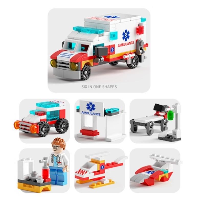 LEGO レゴ ブロック 救急車 キット LEGO 互換品 : 柳瀬商会