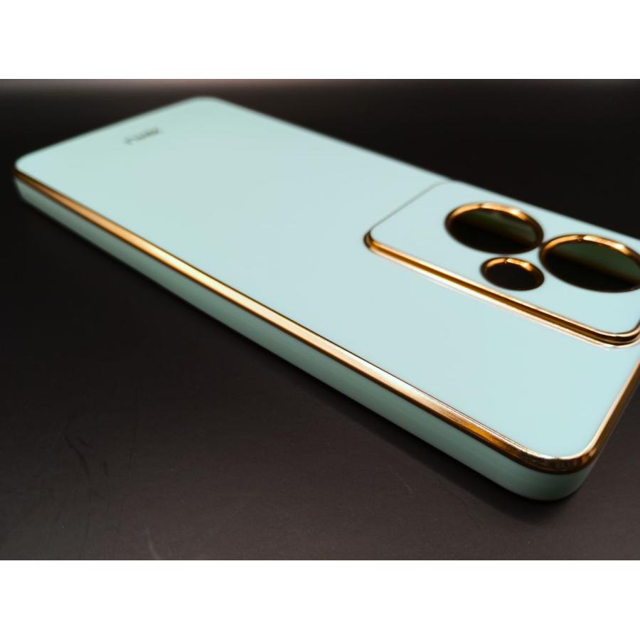 Oppo A79 5Gスマートフォン ミントグリーン ケース付き OPPO A79 5G パステルカラー スマホケース ミントグリーン