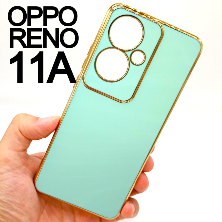 Reno OPPO Reno11A スマホケース パステルカラー ミントグリーン 