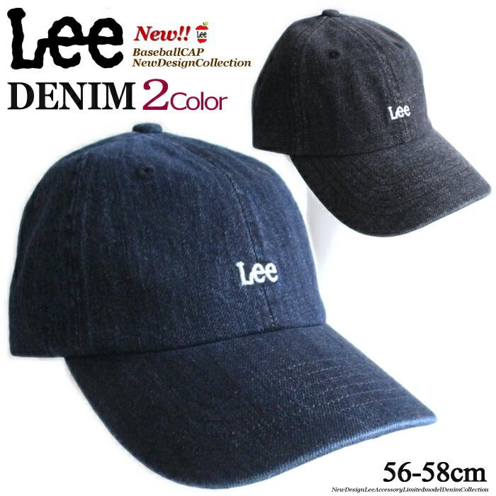 Lee（リー） デニム ベースボール キャップ ロゴ刺繍 CAP 男女兼用