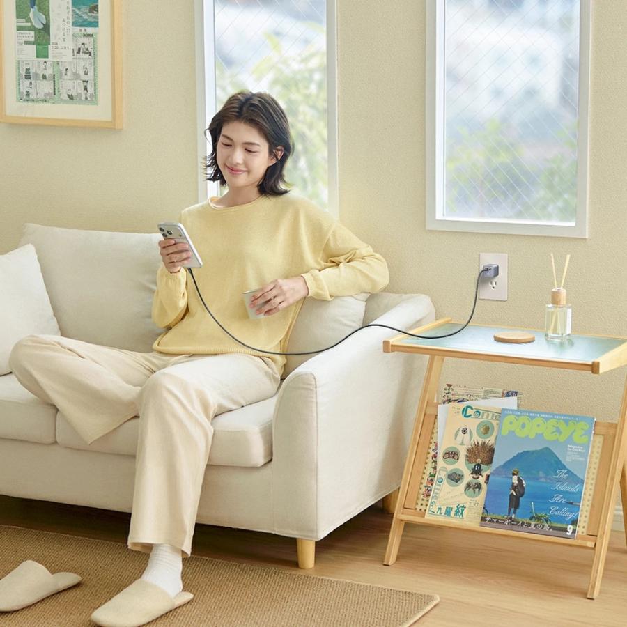 UGREEN Air 65W 急速充電器 USB-C 100Wケーブル付 超小型 窒化ガリウム 折りたたみプラグ バッテリー保護 温度制御 PSE認証 スマホ ノートPC | UGREEN | 12