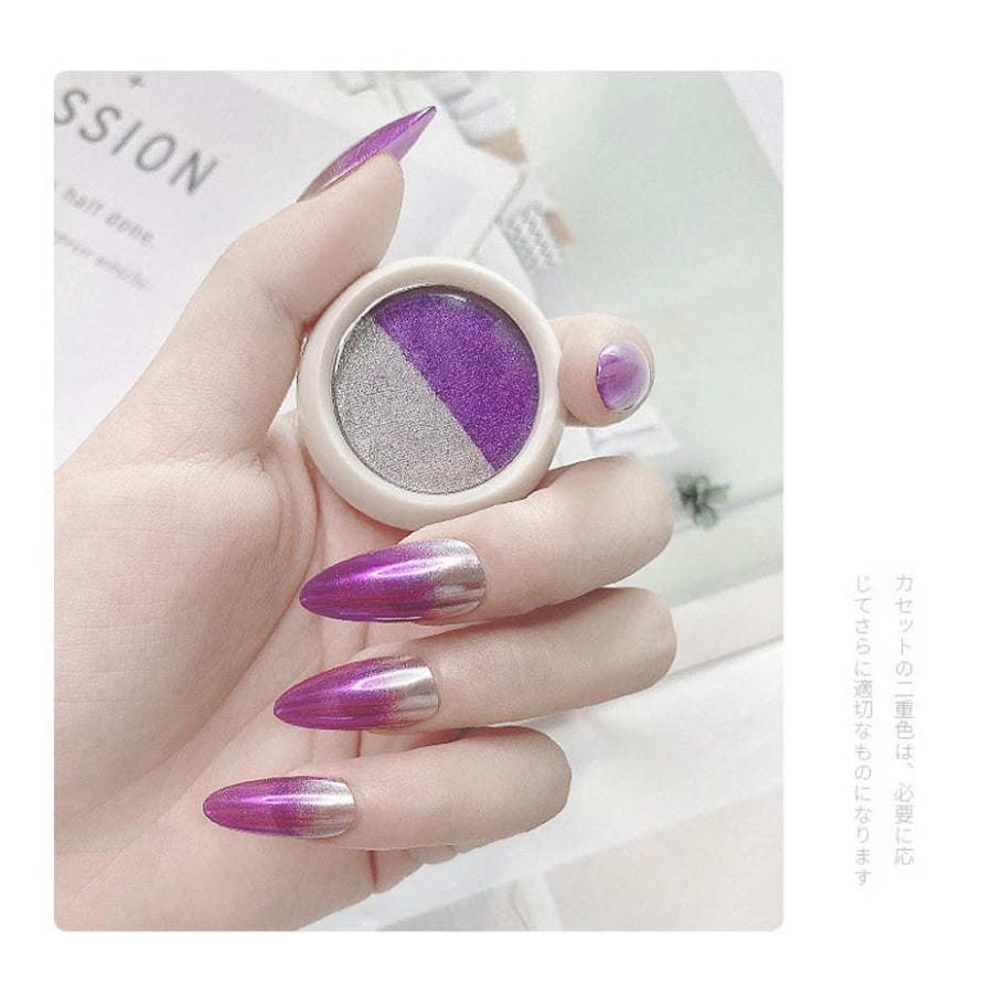 ミラーパウダー 2色セット 固形タイプ 約3g 高品質 ジェル ネイル