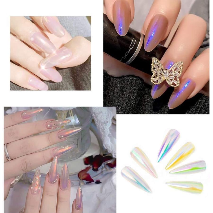 ミラーパウダー 固形 ネイルパウダー 約1.5g 3色セット 6パターン