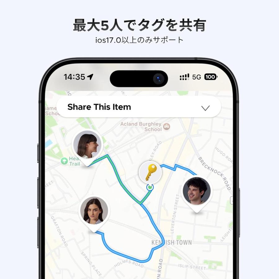 UGREEN スマートトラッカー 電池式 Finder Appleの「探す」に対応 (iOS端末のみ) スマートタグ iPhone AirTag 代替 SmartTrack スマホ鳴らす  忘れ物防止タグ | UGREEN | 08