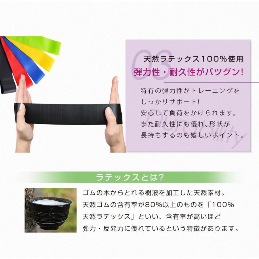 エクササイズバンド 5本セット ループバンド ストレッチゴムバンド 美