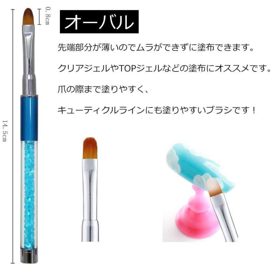 ネイルブラシセット 5本セット ネイル 筆 ジェルネイル キャップ付き