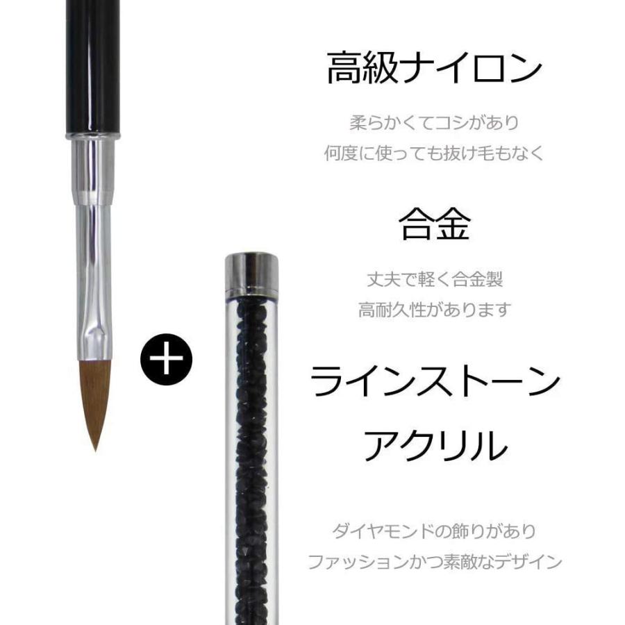 ネイルブラシセット 5本セット ネイル 筆 ジェルネイル キャップ付き