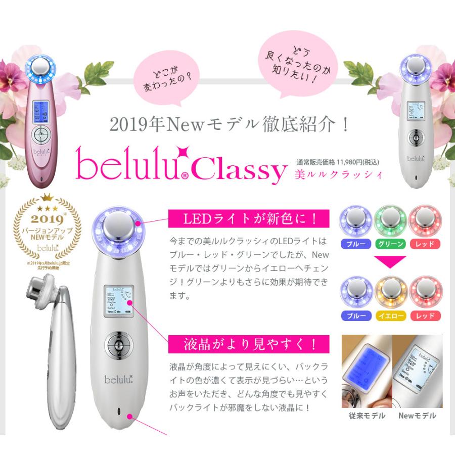 belulu 美顔器 美ルル New クラッシィ 毛穴 黒ずみ 超音波 イオン導入