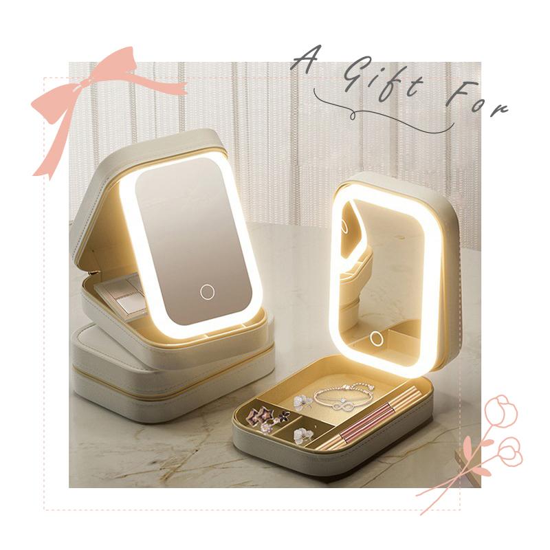 メイクケース メイクボックス 鏡付き メイクポーチ コスメボックス LEDライト ミラー 充電式 持ち運び 3色調節可能 自立式 收納抜群 通勤 出張 旅行用 |  | 10