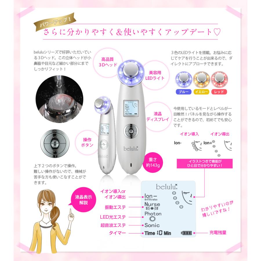 美顔器 美ルル New クラッシィ スキンチェッカー セット 毛穴ケア 黒ずみ イオン導入 保湿 乾燥対策 beluluの画像