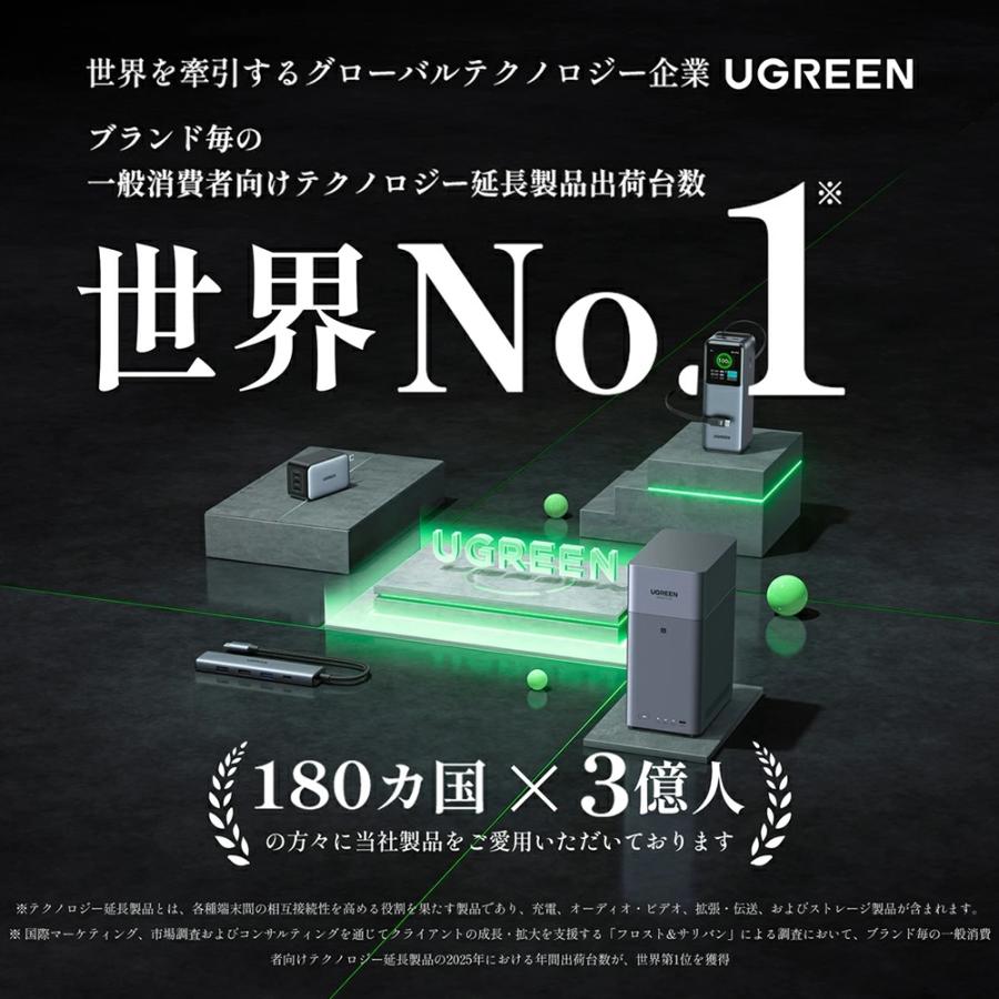 UGREEN モバイルバッテリー ワイヤレス充電 MagFlow Qi2 25W 認証(10000mAh, 30W）USB-Cケーブル内蔵 マグネット式 3台同時充電 機内持ち込み可  iphone | UGREEN | 13
