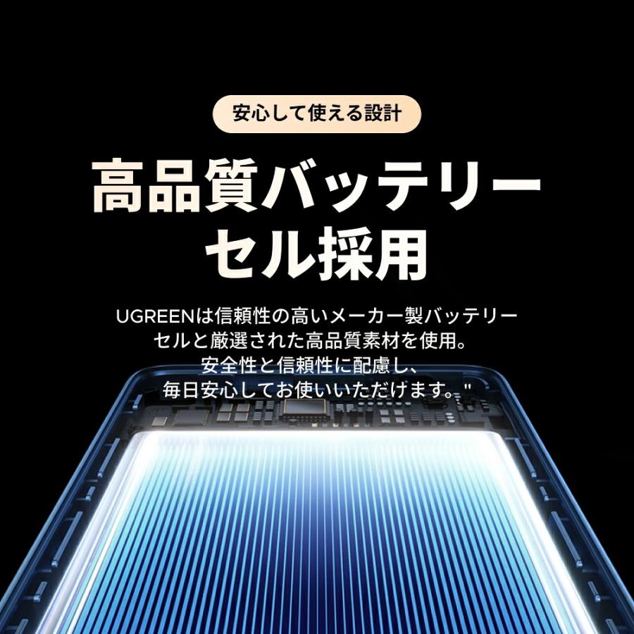 UGREEN モバイルバッテリー ワイヤレス充電 MagFlow Qi2 25W 認証(10000mAh, 30W）USB-Cケーブル内蔵 マグネット式 3台同時充電 機内持ち込み可  iphone | UGREEN | 16