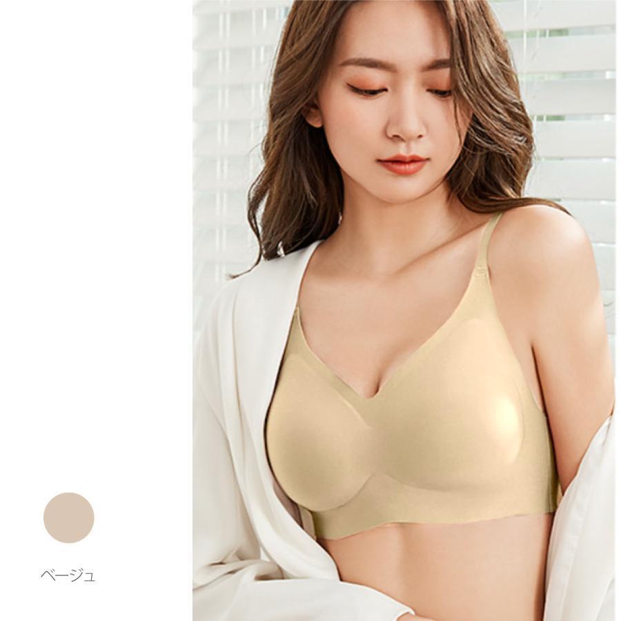 ワイヤレスブラジャー シームレス 洗濯OK 脇高 ノンワイヤーブラ ナイトブラ パットずれない ワイヤー無しブラ 下着女性 |  | 05