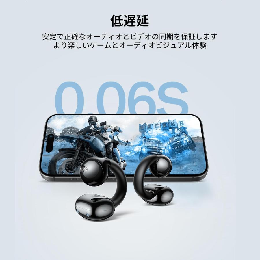 UGREEN ワイヤレスイヤホン イヤーカフ 空気伝導 クリップ式 bluetooth5.4 オープンイヤー型12mmドライバー 30時間再生 ノイズ漏れ 超軽量防水 |  | 12