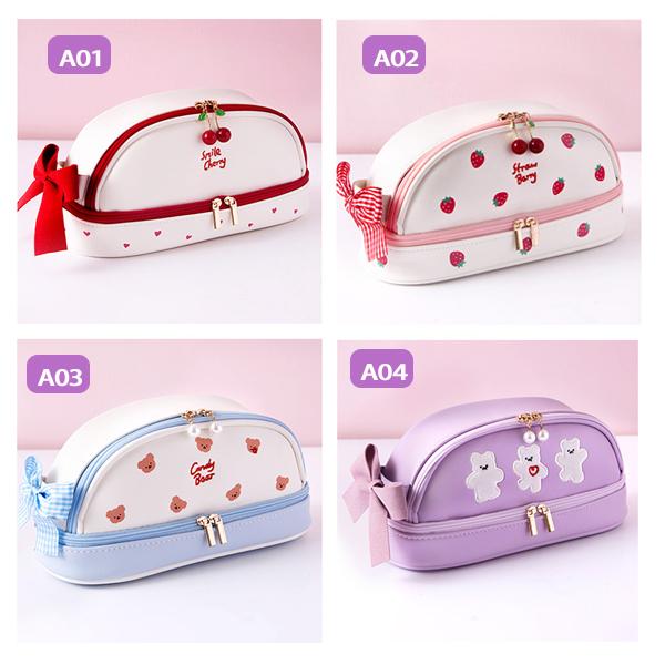 ペンケース ポーチ おしゃれ イチゴ シンプル 中学生 刺繍 可愛い 大人 大容量 女子 小学生 桜 熊ちゃん 男子 社会人 筆入れ 筆箱 高校生 Sale 73 Off 可愛い