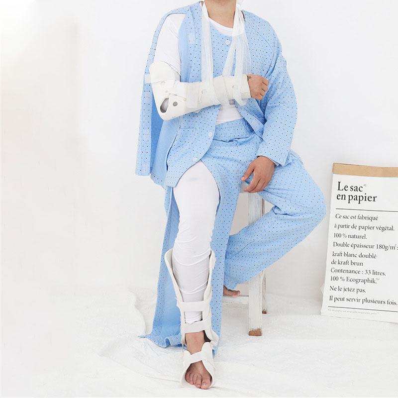患者衣 介護 パジャマ 上下セット ねまき 入院 薄中綿 マジックテープ