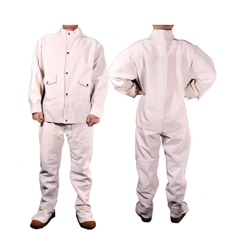 防護服 牛革 電気溶接防護服 溶接用 作業服 上下セット 溶接保護 防護服 牛革 電気溶接防護服 溶接用 作業服 上下セット 溶接保護