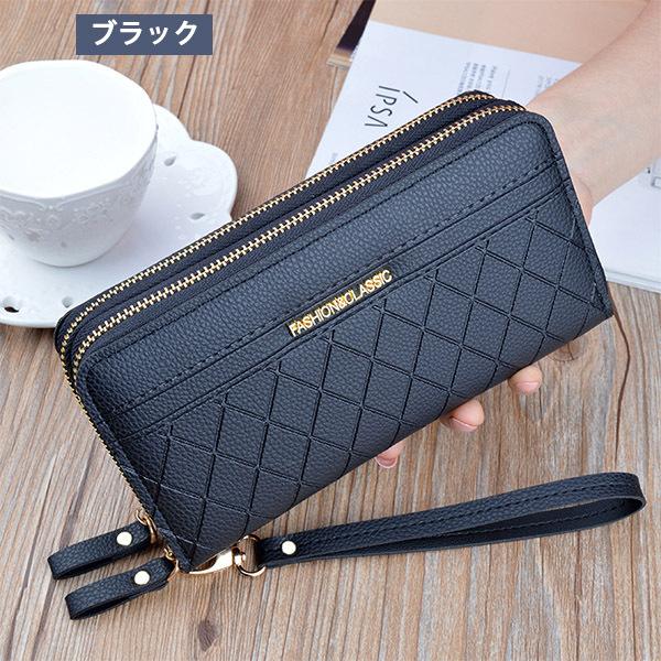 長財布 レディース 大容量 使いやすい コインスルー 合皮レザー 小銭