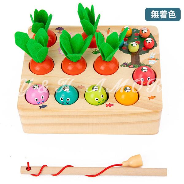 さかなつり 虫釣り おもちゃ 木のおもちゃ 知育玩具 磁石 はめ込み