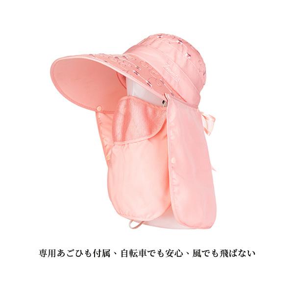 サンバイザーフェイスカバー付 日焼け防止 帽子 マスク 折りたたみ UV