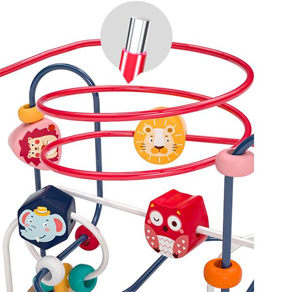 B. toys アクティビティーキューブ ビーズコースター 手遊びいっぱい 木のおもちゃ ビーズコースター ルーピング おもちゃ アクティビティキューブ 子ども